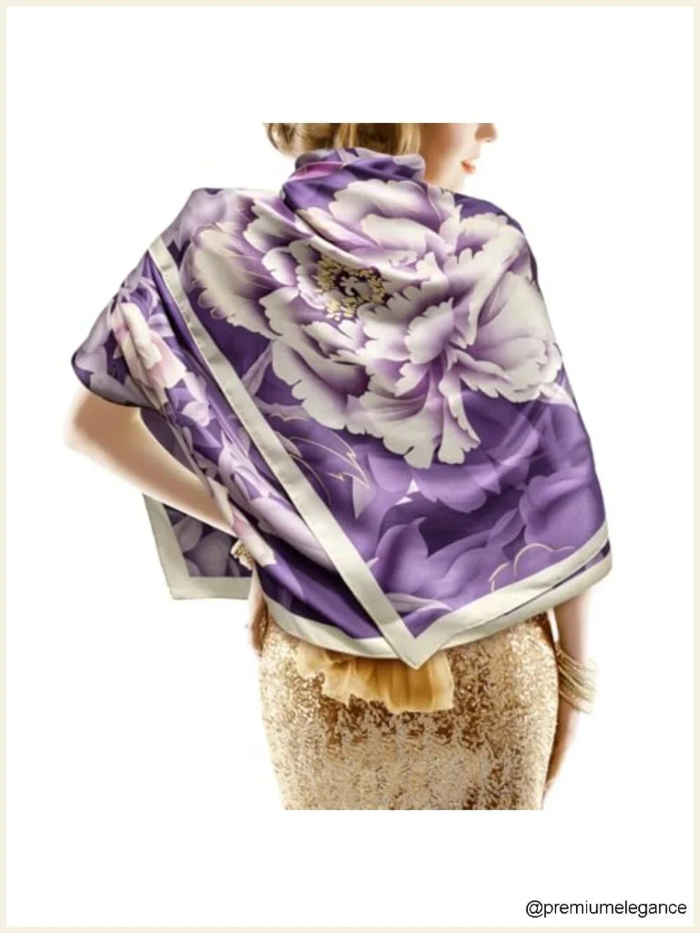 Large Satin Scarf Shawl Wrap Lightweight